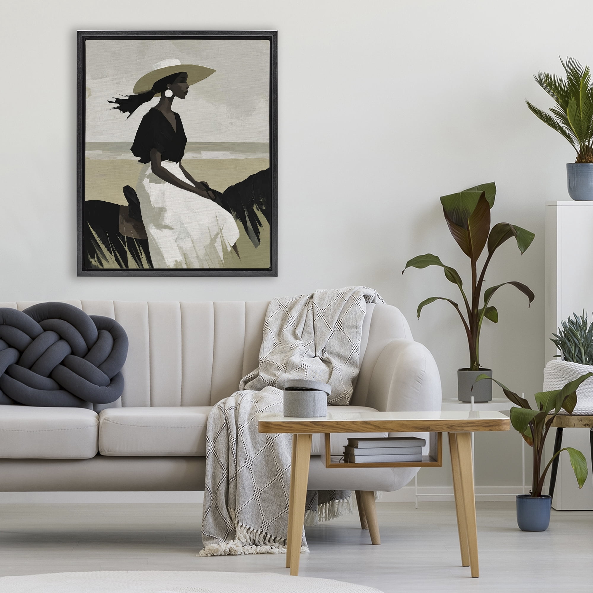 Stupell Industries Equestrian Windswept Muse Black Framed Floater Canvas Wall Art, design by Svetlana Aleynikova