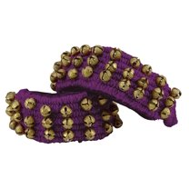 Banithani Indian Traditional 3 Line Classical Kathak 12 No Ghungroo Anklets Dancing Ankle Bracelet Pair Jewelry-Purple