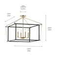 thumbnail image 3 of Kichler Lighting - Eisley - 4 Light Semi-Flush Mount-20 Inches Tall and 24, 3 of 6
