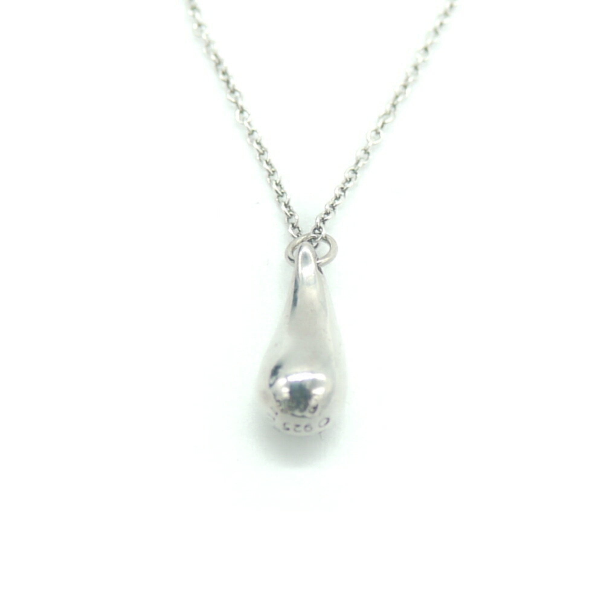 Pre-Owned TIFFANY & Co. Tiffany Elle Peretti Teardrop Pendant Necklace Silver 925... (Good)