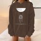 thumbnail image 2 of Sudadera holgada de manga larga con cuello redondo y estampado clásico de Halloween para mujer Pompotops FGAJ19215, 2 of 7