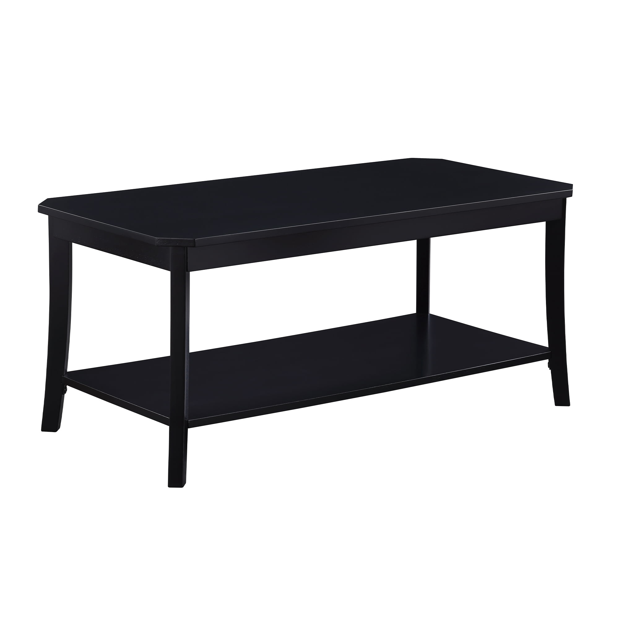 Convenience Concepts Designs2Go Ensenada Coffee Table with Shelf, Black