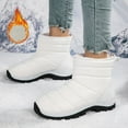 Work Shoes Women Business Casual Snow Boots Simple Solid Color Fashion