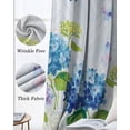 thumbnail image 6 of Blue Hydrangea Floral Blackout Curtains for Bedroom - 84 Inch Long Light Blocking 2 Panels Set, Spring Butterfly Watercolor Flower Thermal Insulated Living Room Drapes Grommet Window Curtains 52"x84", 6 of 8