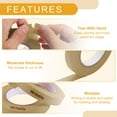 thumbnail image 5 of 1 Pc 0.8 Inches x 60.1 Yards Universal Painters Tape - DIY Car Auto Paint for Masking Tape No Residue - Crepe Paper Brown, 5 of 7