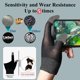 thumbnail image 4 of Guantes de pantalla táctil para manos sudorosas, guantes de juego ultrafinos antisudor, transpirables y sin costuras para tableta, iPad/teléfono móvil, juego PUBG, 4 of 5