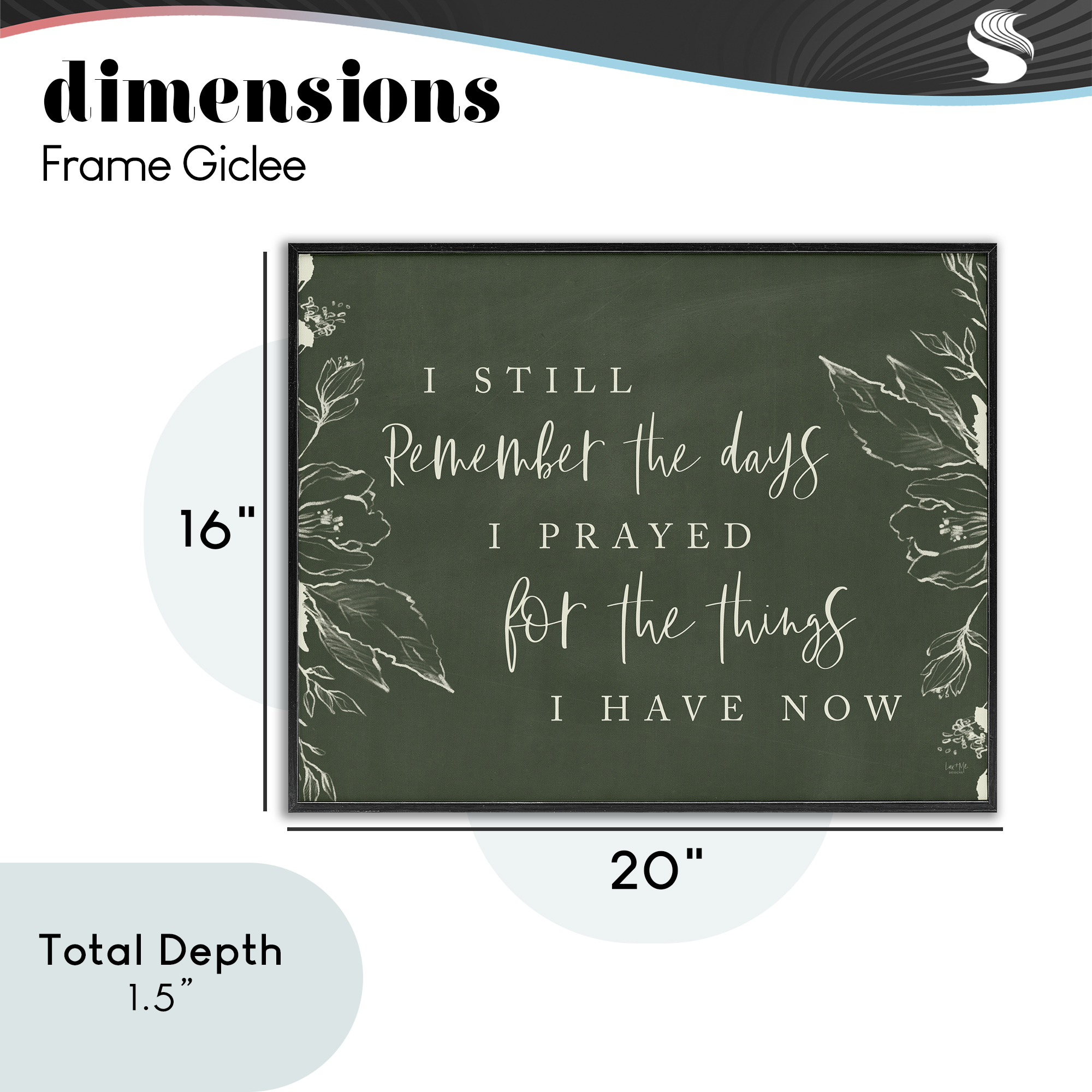 Prayed For What I Have Now Black Framed Giclee Art, design by Lux + Me Designs