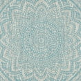 thumbnail image 4 of SAFAVIEH Courtyard Josiah Floral Medallion Indoor/Outdoor Area Rug, 6'7" x 6'7" Round, Light Grey/Aqua, 4 of 5