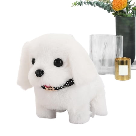 Walking Animal Toy, Cartoon Rabbit Dog Stuffed Animal, Plush Interactive Toy Figures, Robot Animal with Walking, Barking for Birthday Holiday