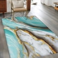 thumbnail image 3 of Turquoise Marble Area Rug 4x6 Washable Rug Non Slip Modern Abstract Gold Stripes Art Large Area Rug Indoor Floor Carpet for Entryway Bedroom Kitchen Living Room Home Office Dining Room Nursery, 3 of 7