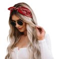 thumbnail image 3 of ibiyuan Thin Headbands for Women Boho Paisley Bow Knot Elastic Headband Wide Stretch Turban Style Soft Comfortable Hair Band for Daily Home And Casual Wear, 3 of 6