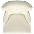 thumbnail image 4 of 1pc Dining Chair In Beige, With Button Tufting, Nailhead Trim, Curved Back For Room Beige Wingback, Design, 4 of 7