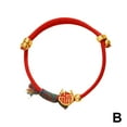 thumbnail image 2 of 2025 Year of Life Red Rope Bracelet FU Pendant Lucky Bracelet, 2 of 6