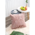 thumbnail image 3 of MDA Rug Imports Chryso Collection Faux Fur Pillow with Foil Accents Grey/Silver, 3 of 5