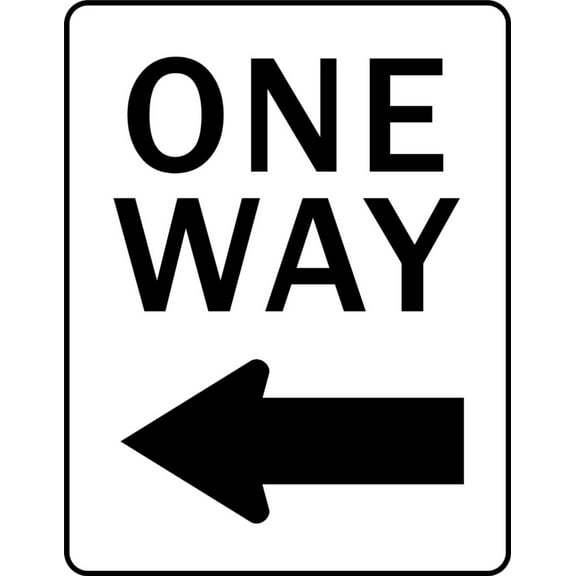 Custom Wall Decal One Way - Road Sign - - Vinyl Wall Sticker : 10 X14"