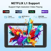 7 inch Tablet, Android 15 Tablets RAM 6GB+ROM 32GB Quad Core Tablet, IPS Screen, 5.0 MP Camera, Wi-Fi, Bluetooth, GPS, FM Tablet PC Black
