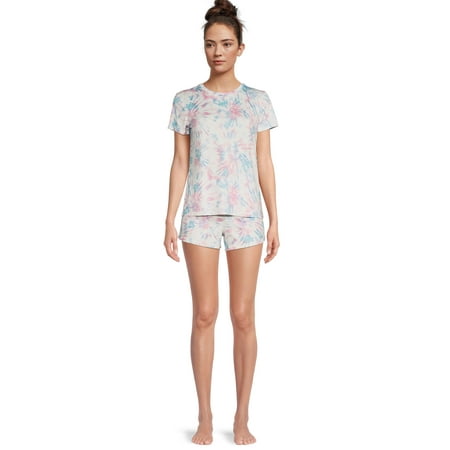 

Jaclyn Women s Sleep Crew Neck Tee and Shorts Set Sizes S-XL