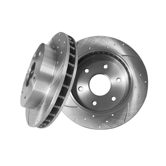 Front 294.9mm Drilled Slotted Brake Disc Rotors For 1995-2000 Chevrolet Tahoe