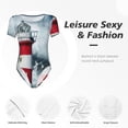 thumbnail image 4 of Balery Circular Lighthouse Body de cuello redondo de manga corta para mujer Tops de manga corta Tops básicos-X-Large, 4 of 7