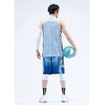 thumbnail image 4 of Men's Basketball Jerseys and Shorts Team Uniforms with Pockets Tracksuit Uniforms grey—L D01, 4 of 5