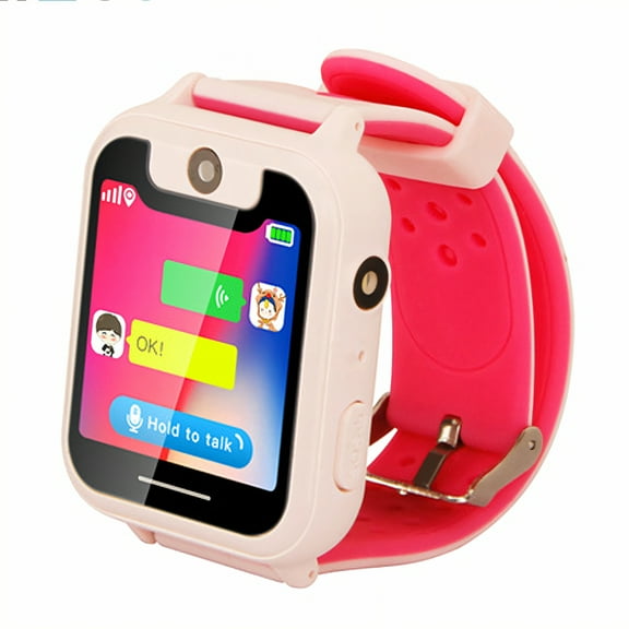 GJX Smart Watch for Kids,Capacitive Screen Kids Smart Watch,Hd Color Screen Watches for Kids,Pink