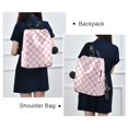 thumbnail image 6 of FORMRS Women's Travel Backpack Purse Anti-Theft Hidden Pockets Casual Shoulder Bag, Pink Checkered Heart, 6 of 7