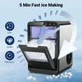 thumbnail image 2 of Joreek 44lbs/24H Nugget Ice Maker Countertop, Portable Chewable Pebble soft Ice Machine with Touch Screen for Home, Kitchen, Office, Stainless Steel, Black, 2 of 7