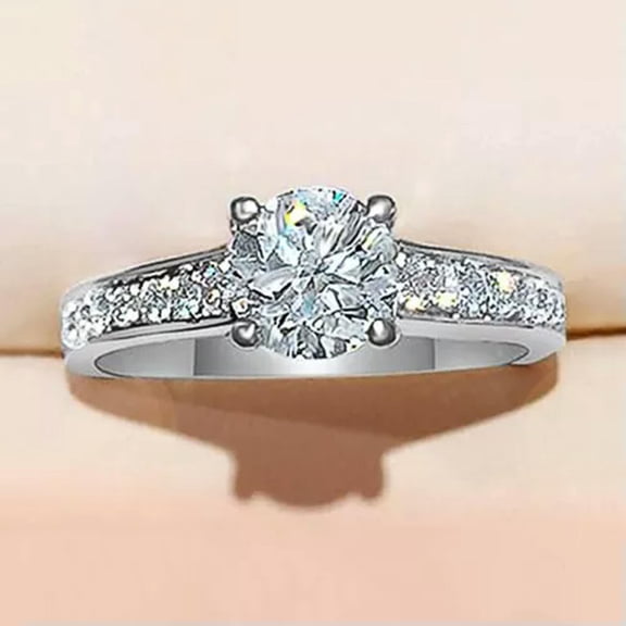 K-KED Crystal Finger Rings 925 Silver Rings Womens Fashion Jewellery Gift-7