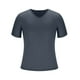thumbnail image 3 of Blusas y camisas de manga corta con cuello en V para hombre, blusas casuales de verano a la moda de color liso con cuello en V y manga corta para hombre., 3 of 8
