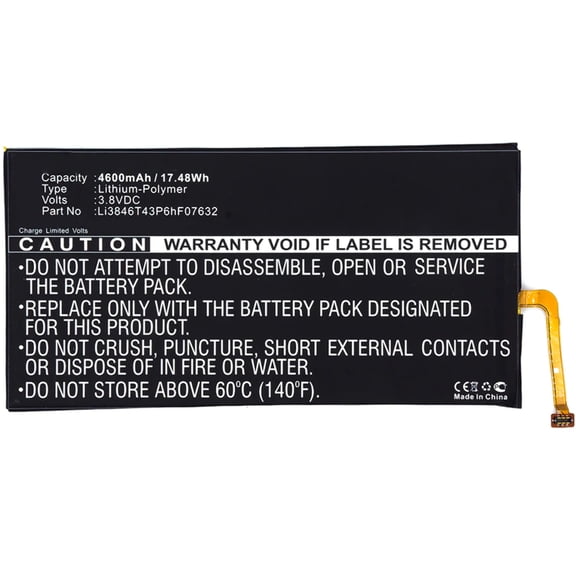 Batteries N Accessories BNA-WB-P5139 Tablets Battery - Li-Pol, 3.8V, 4600 mAh, Ultra High Capacity Battery - Replacement for ATT Li3846T43P6hF07632 Battery