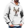 thumbnail image 3 of DODADAWANJ Cute Christmas Hoodies for Men Elk Graphic Pullover Hoodie Big and Tall Hooded Sweatshirt for Christmas Gifts Men M, 3 of 5