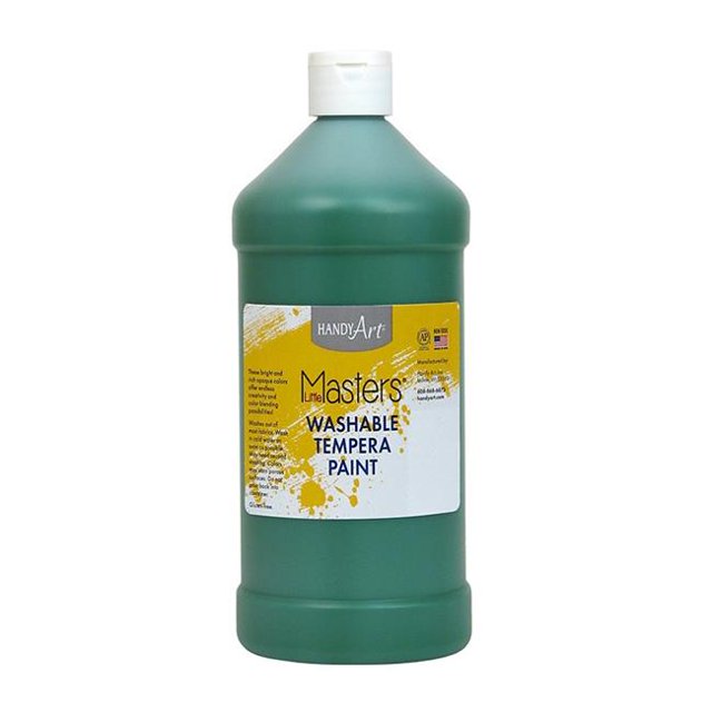 Rock Paint & Handy Art RPC213745-6 32 oz Little Masters Tempera Paint, Green - 6 Each