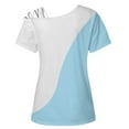 thumbnail image 5 of Camiseta sin tirantes con estampado de amor de manga corta y cuello redondo de verano para mujer Blusas OAVQHLG3B Store  lin121212, 5 of 5