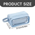 thumbnail image 3 of Soft Pencil Case,Colored Pencil Pouch Cute Pencil Box Zipper Pouch Pencil Bag,Pencil Holders Aesthetic Supplies Classroom Must Haves Hard Shell Pencil Case Pen, Pencil & Marker Cases Blue, 3 of 7