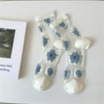 thumbnail image 2 of Socks For Women Girls Socks Lace Mesh Crew Socks Transparent See Through Dress Sock Thin Nylon Summer Sock Socks, 2 of 4