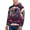 thumbnail image 3 of Sikiie Cute Flower Owl Men's Hoodie, Essentials Hoodie, Sweatshirt, Pullover Hooded Sweatshirt for Men-XX-Large, 3 of 7