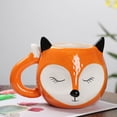 thumbnail image 2 of Taza de cerámica con diseño de zorro lindo, 550 ml, 2 of 2