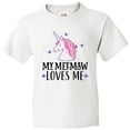 thumbnail image 3 of Inktastic My Meemaw Loves Me Unicorn Youth T-Shirt, 3 of 5