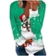 thumbnail image 1 of Blusa informal de manga larga con cuello en V y cremallera para mujer Pompotops gfhjh20700, 1 of 3
