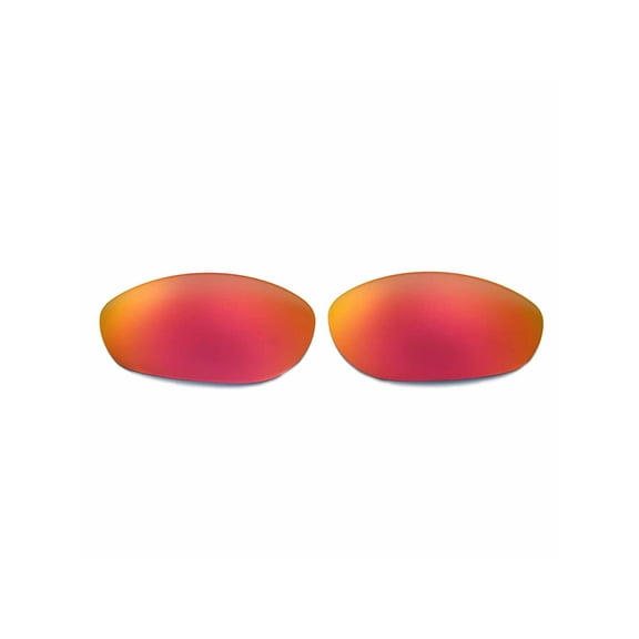 Walleva Fire Red Replacement Lenses for Oakley Monster Dog Sunglasses