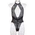 thumbnail image 3 of Lencería erótica para mujer Mono con cuello en V Body con diseño de borde de encaje sexy, S Inevent XX000127-01, 3 of 7