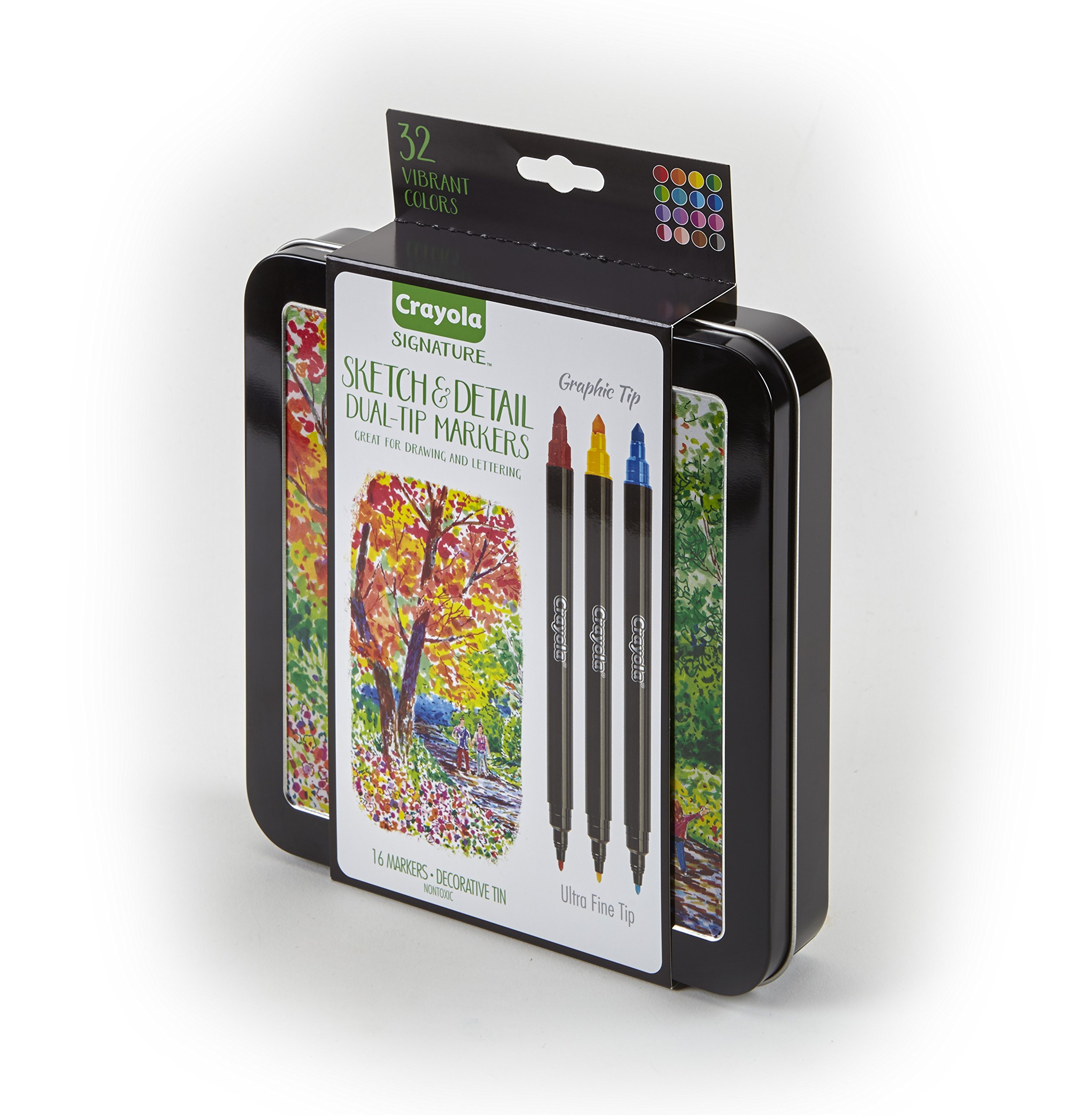 Crayola Signature Sketch & Detail DualTip Markers, Professional