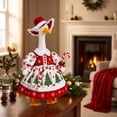 thumbnail image 4 of Qjidjing Porch Christmas Goose Outfits with Bells, for 23 inch Goose Statue, Outdoor Yard Lawn Garden Patio Christmas Holiday Decor, Red-3, 4 of 7