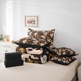 thumbnail image 6 of Homewish Cute Mushroom Floral 7-Piece Twin Bedding Sets,Gothic Skull Bedding Comforter Set,Orange Black Sheet Sets For Kids,Ultra Soft Home Decor Reversible, 6 of 8