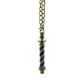 thumbnail image 2 of BRAND NEW Men's Barber Pole Jewelry Pendant Necklace With 27" Long Chain GOLD, 2 of 2