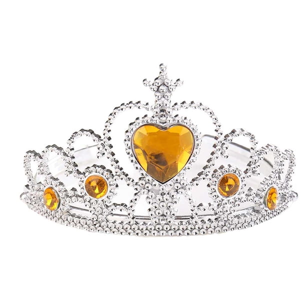 Diadema con coronas elegantes Qarigey Amarillo Accesorio para el cabello