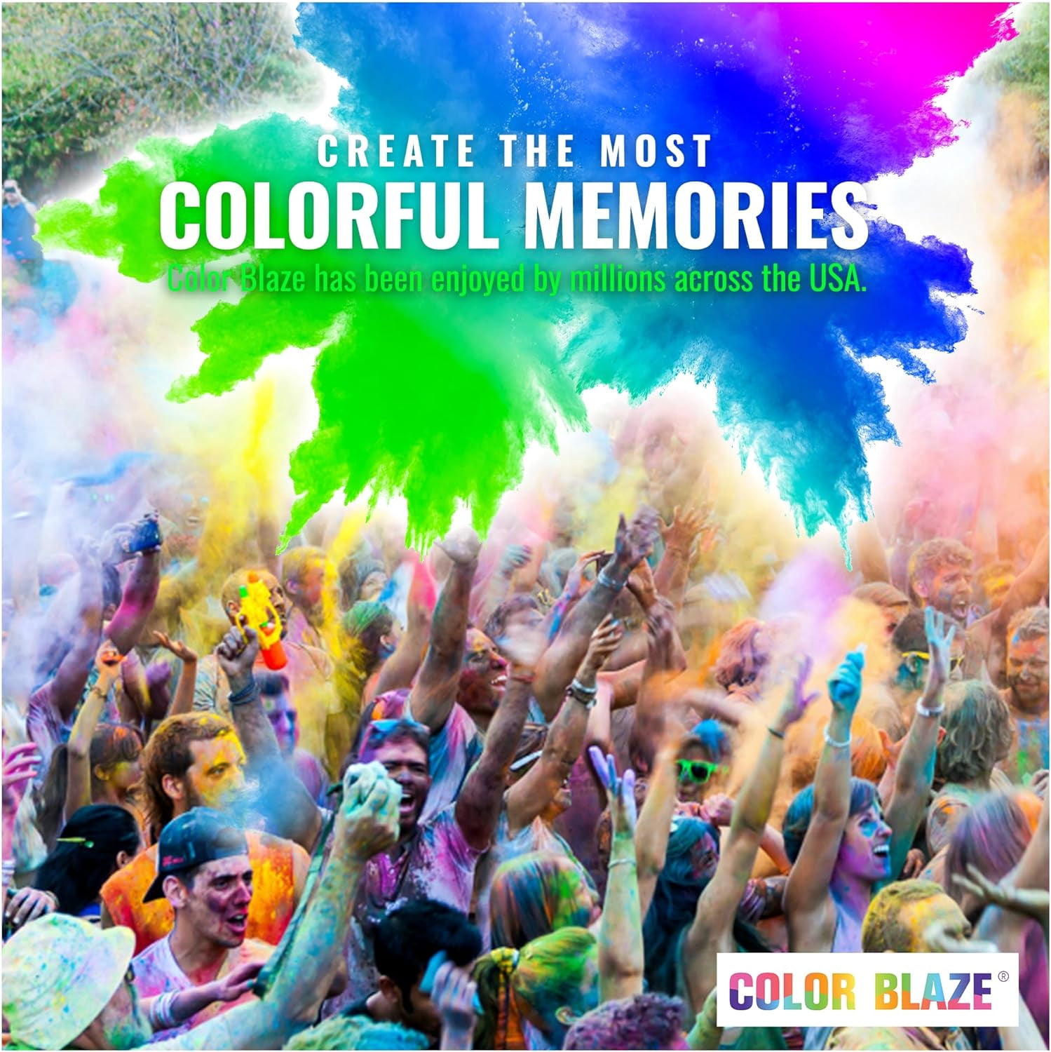 Color Blaze Green Color Powder 5 Pounds Fun Runs Holi Festivals Color Wars