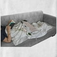thumbnail image 6 of Camera Soft Flannel Fleece Throw Blanket, Vintage Recording Machine Flowers Leaf Bouquet Wedding Bridal Theme, Cozy Plush for Indoor and Outdoor Use, 50" x 70", Rose Forest Green Grey, by Ambesonne, 6 of 6