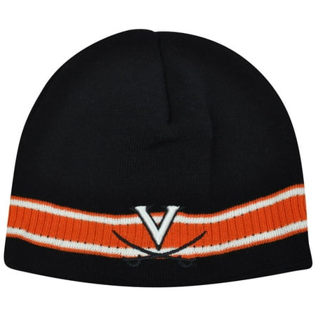 Classic Toque - NCAA Virginia Cavaliers Striped Cuffless Beanie Knit Toque Thick Skully Winter