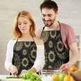 thumbnail image 5 of Black Gothic Sun Moon Pattern Apron-Garden Aprons for Women with Pockets-Cotton Linen Waterproof Kitchen Cooking Gardening Aprons Adjustable for Kitchen,Cooking,BBQ and Salon 33x27 Inch, 5 of 7